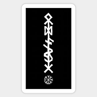 ODIN'S SPEAR - White Bind Rune Design INK SPLAT Magnet